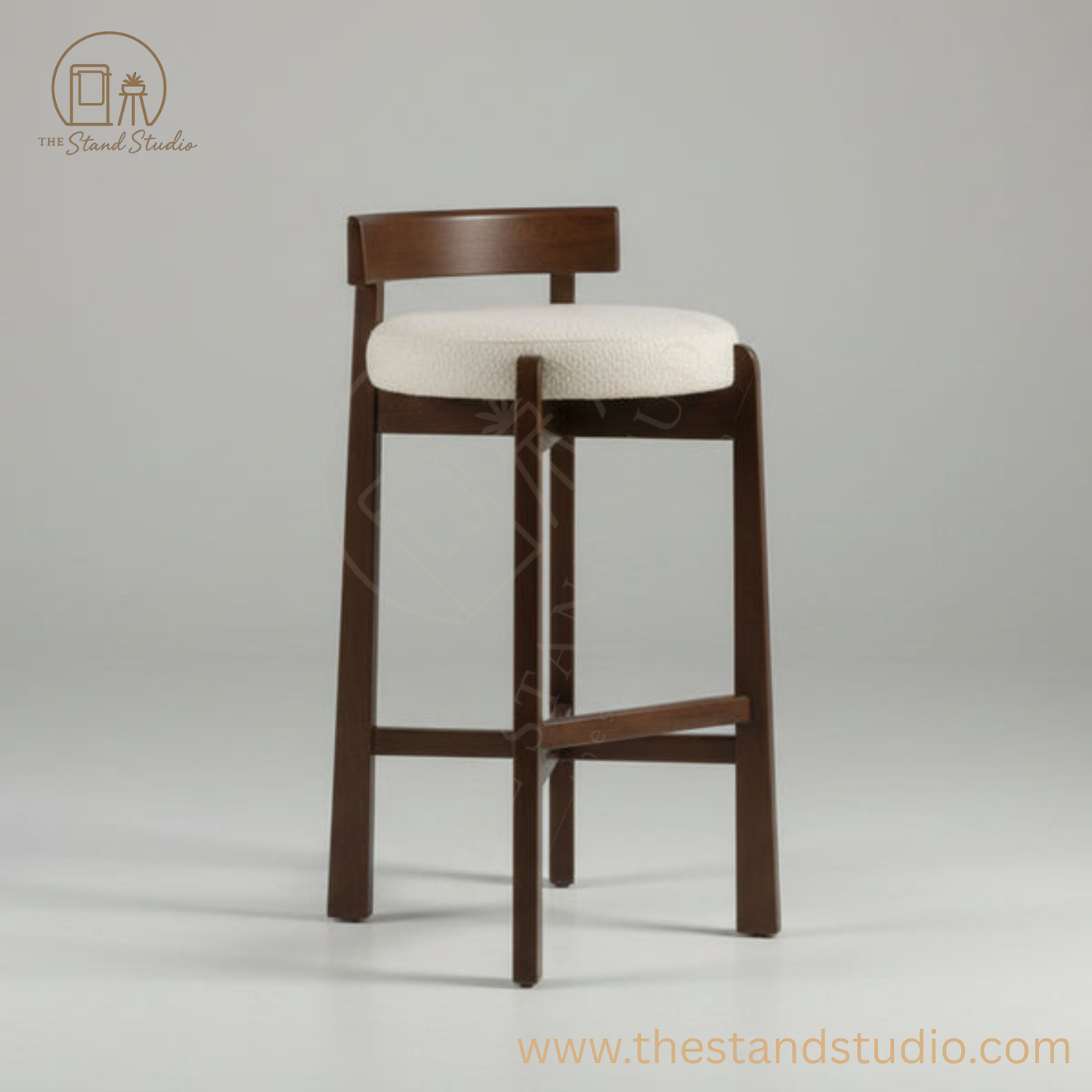Minimalist Wooden Counter Stool – Durable Modern Kitchen Seating