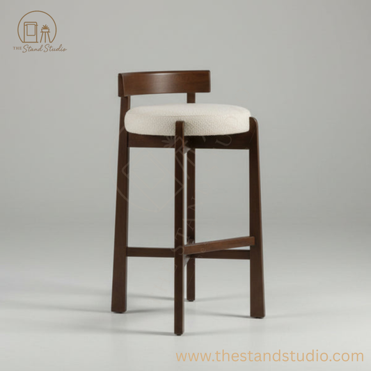 Minimalist Wooden Counter Stool – Durable Modern Kitchen Seating