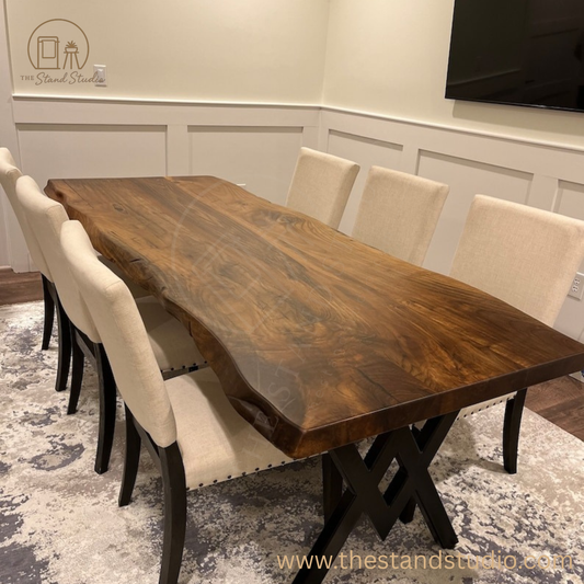 Sheesham Wood Dining Table – High-Quality Rustic Solid Wood Table | Custom Handmade Kitchen & Dining Room Table