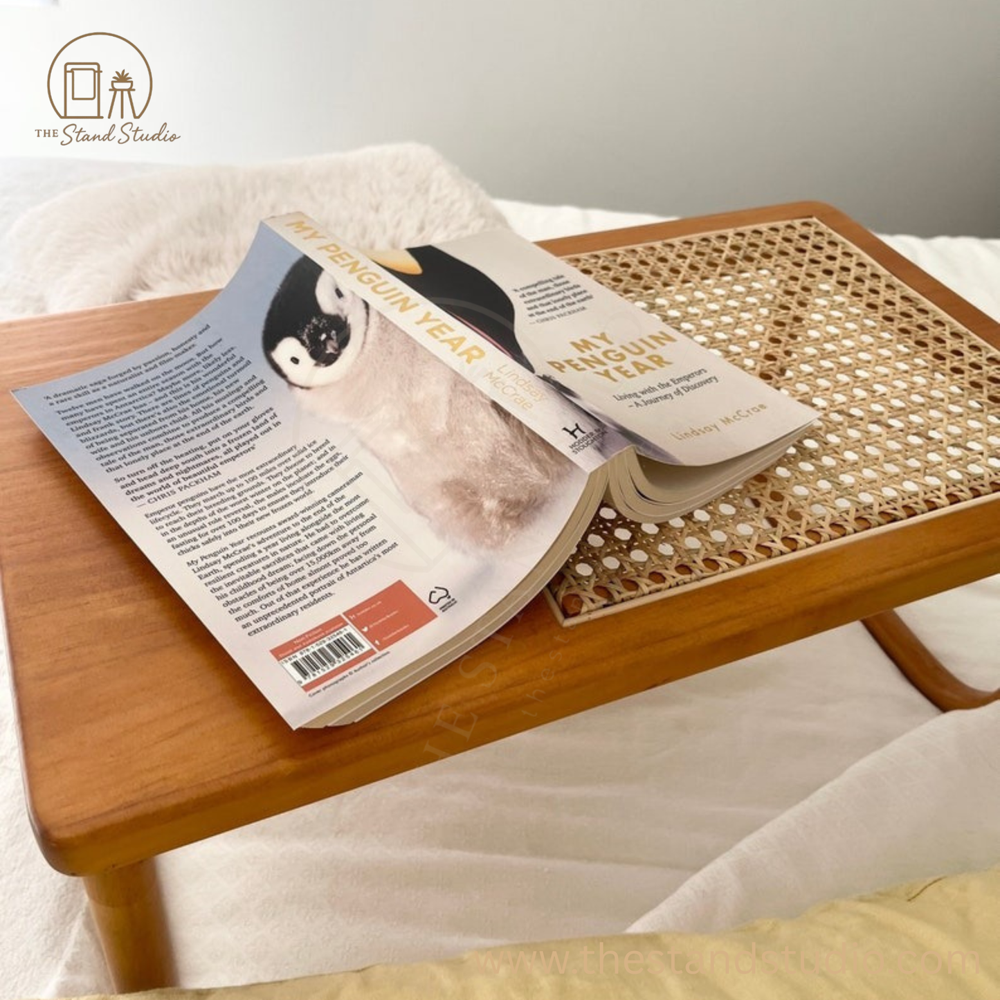 Retro Handcrafted Rattan Bed Tray Table/ Table Tray/ Bed Station